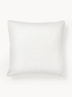 Cojines Decorativos|Mantas>Westwing Collection Funda de cojín artesanal con costura decorativa Terre Blanco