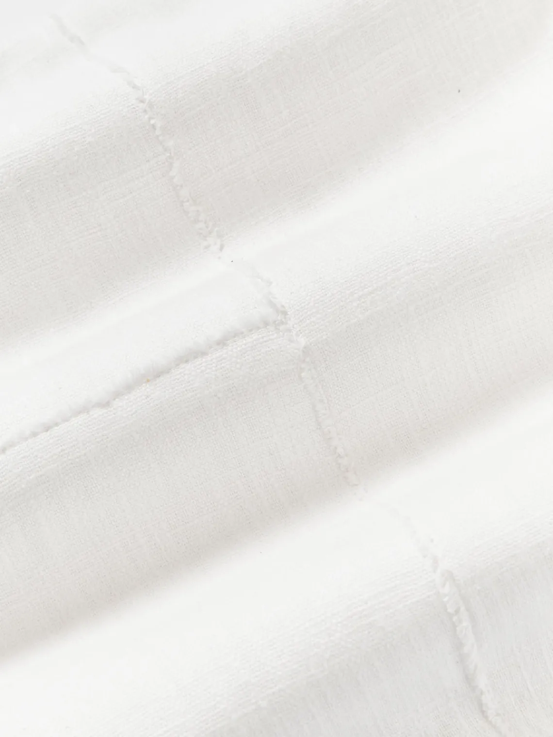 Cojines Decorativos|Mantas>Westwing Collection Funda de cojín artesanal con costura decorativa Terre Blanco