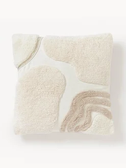 Sale Funda de cojín artesanal con relieves Coraline Mantas|Cojines Decorativos