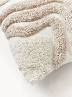 Sale Funda de cojín artesanal con relieves Coraline Mantas|Cojines Decorativos