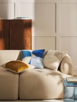 Sale Funda de cojín artesanal con relieves Coraline Mantas|Cojines Decorativos