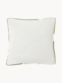 Funda de cojín artesanal con relieves Coraline Mantas|Cojines Decorativos