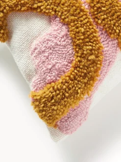 Cojines Decorativos|Mantas></noscript>Westwing Collection Funda de cojín artesanal con tejido capitoné Jiri Naranja, rosa oscuro