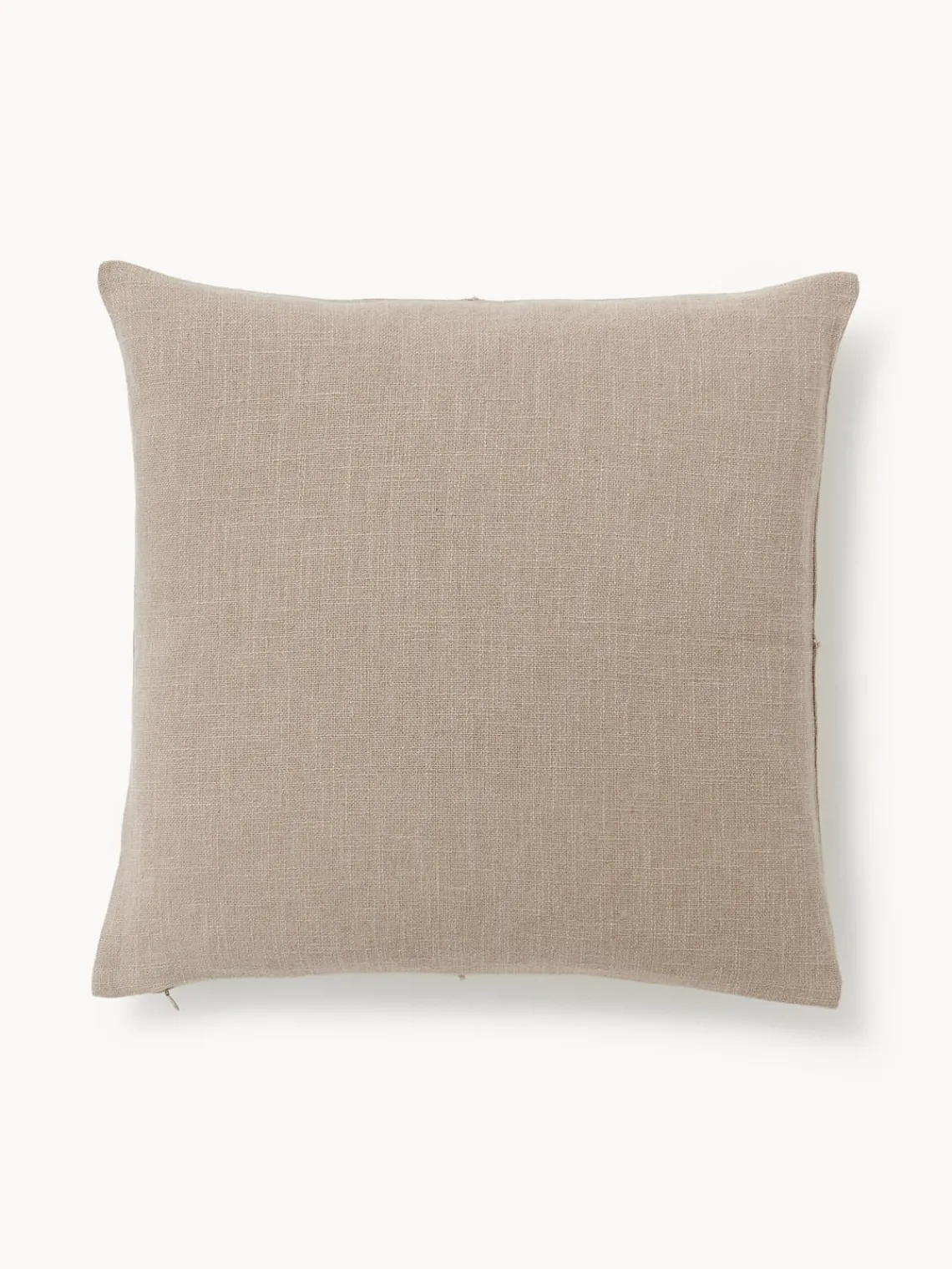 Mantas|Cojines Decorativos>Westwing Collection Funda de cojín artesanal con costura decorativa Terre Turrón