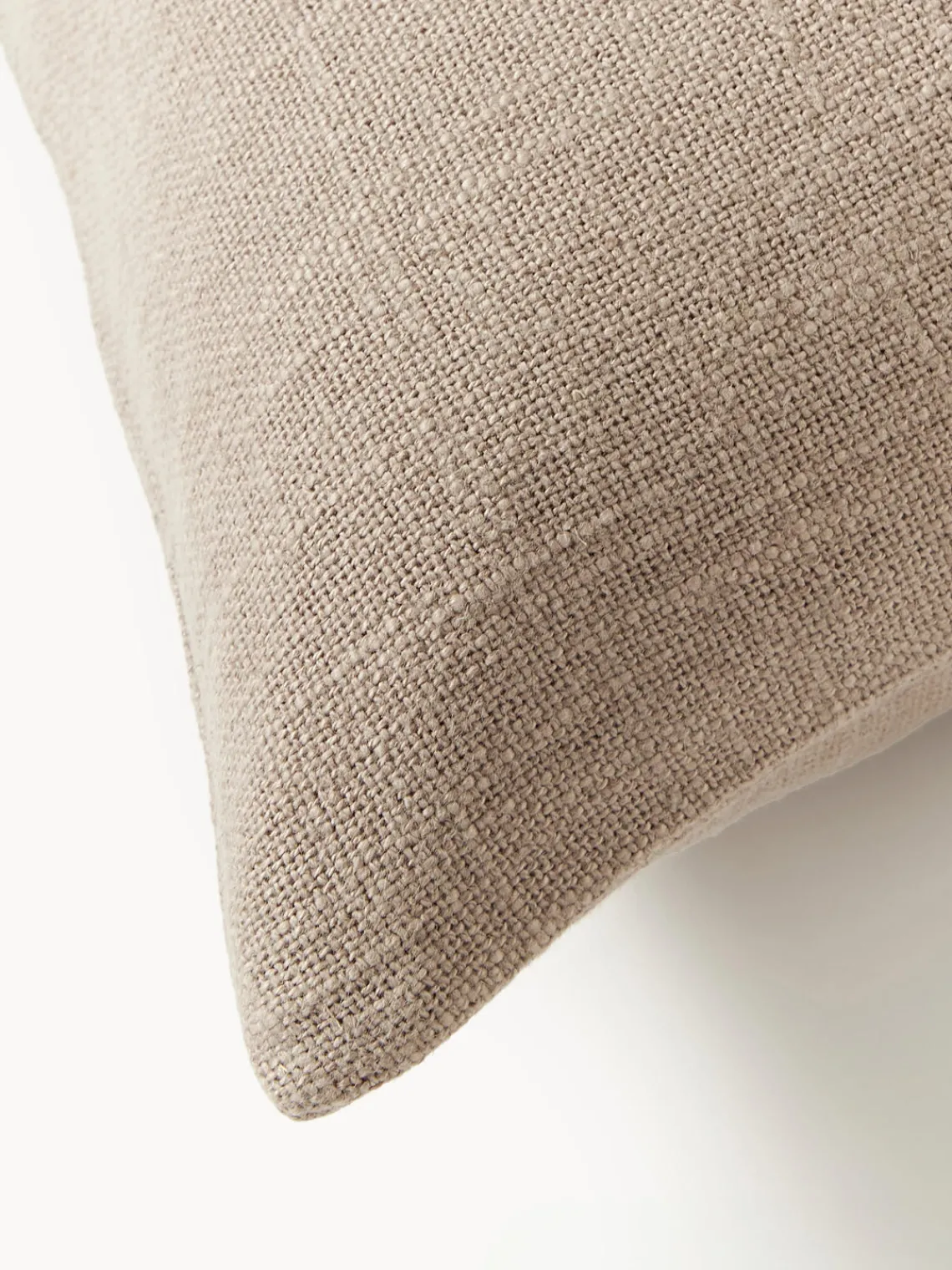 Mantas|Cojines Decorativos>Westwing Collection Funda de cojín artesanal con costura decorativa Terre Turrón