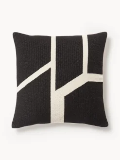 Clearance Funda de cojín artesanal con motivos geométricos Asta Mantas|Cojines Decorativos