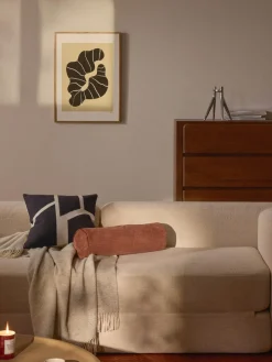 Clearance Funda de cojín artesanal con motivos geométricos Asta Mantas|Cojines Decorativos