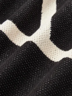 Clearance Funda de cojín artesanal con motivos geométricos Asta Mantas|Cojines Decorativos