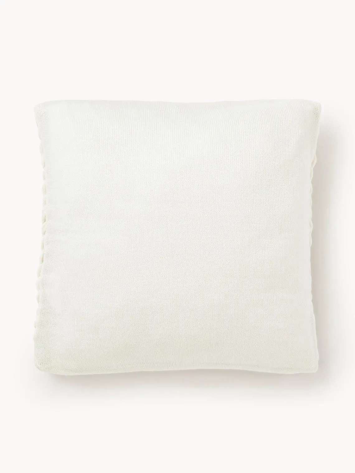 Cojines Decorativos|Cojines Decorativos>Westwing Collection Funda de cojín artesanal de punto grueso Adyna Blanco Off White