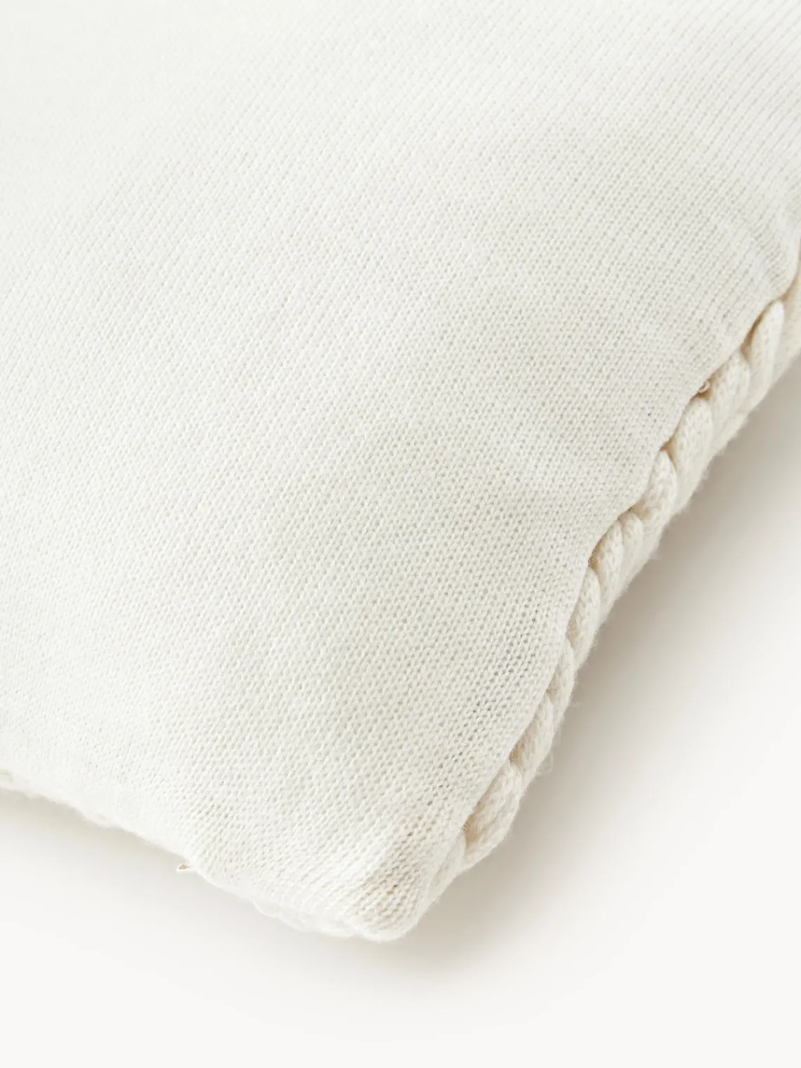 Cojines Decorativos|Cojines Decorativos>Westwing Collection Funda de cojín artesanal de punto grueso Adyna Blanco Off White