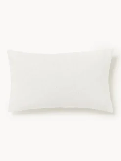 Cojines Decorativos|Mantas></noscript>Westwing Collection Funda de cojín artesanal de algodón con costuras decorativas Terre Blanco