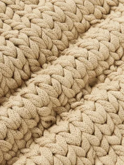 Funda de cojín artesanal de punto grueso Adyna Cojines Decorativos|Mantas