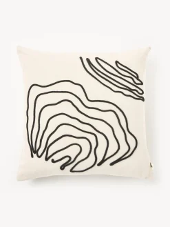 Online Funda de cojín artesanal de algodón ecológico Jot Cojines Decorativos|Mantas