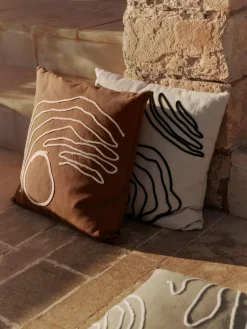 Online Funda de cojín artesanal de algodón ecológico Jot Cojines Decorativos|Mantas