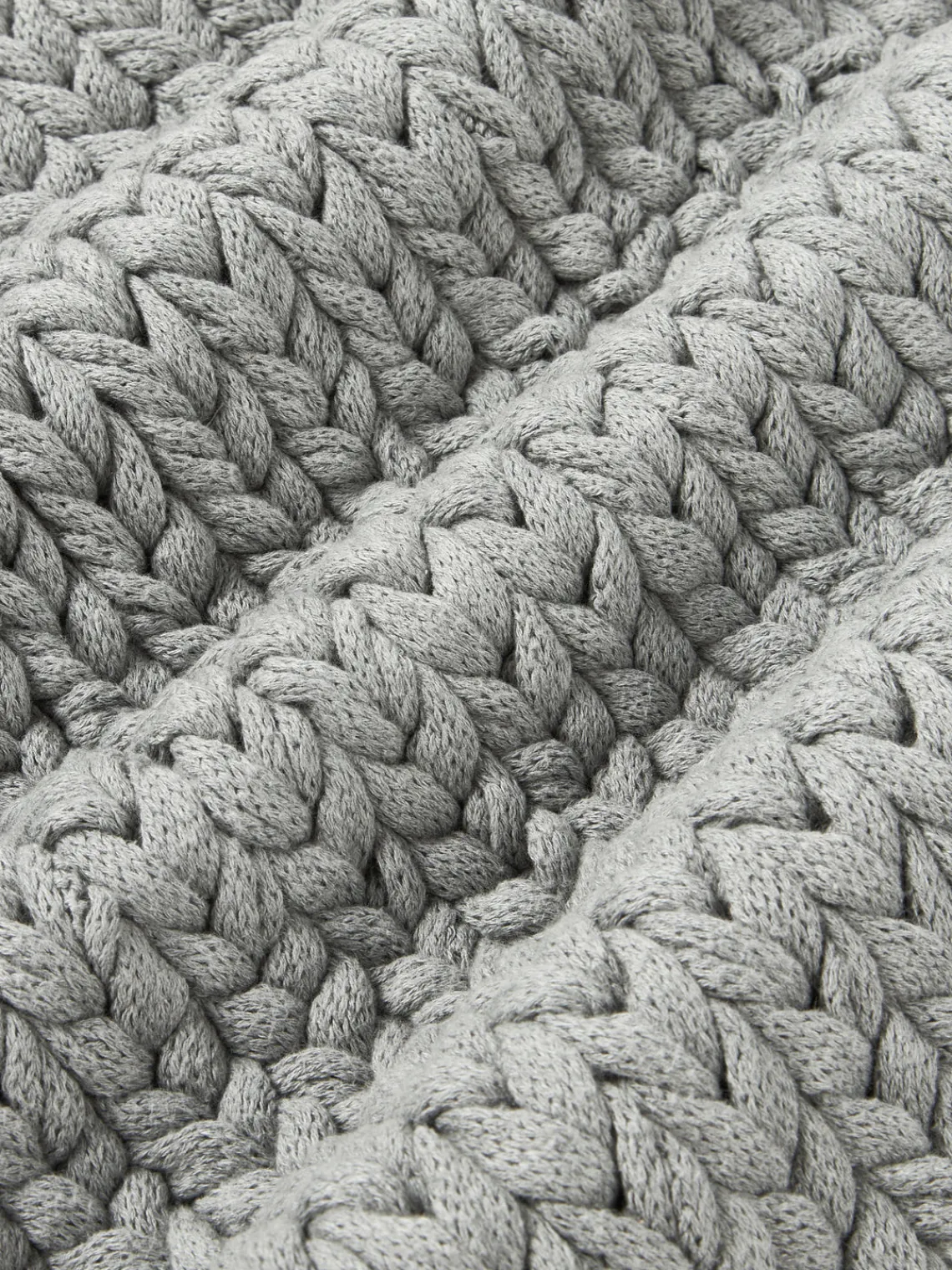 Cojines Decorativos|Mantas>Westwing Collection Funda de cojín artesanal de punto grueso Adyna Gris oscuro