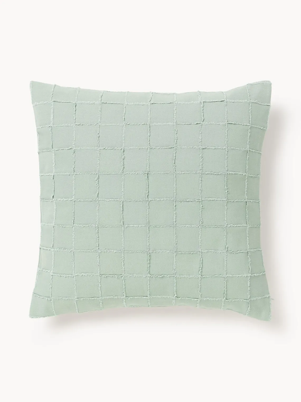 Cojines Decorativos|Mantas>Westwing Collection Funda de cojín artesanal Yann Verde salvia