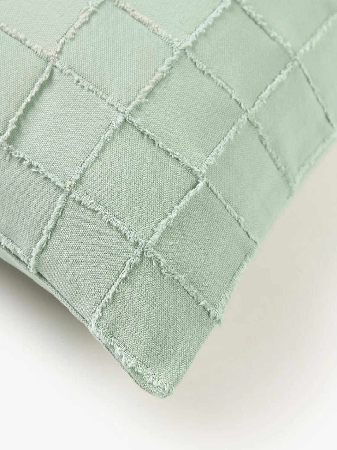 Cojines Decorativos|Mantas>Westwing Collection Funda de cojín artesanal Yann Verde salvia