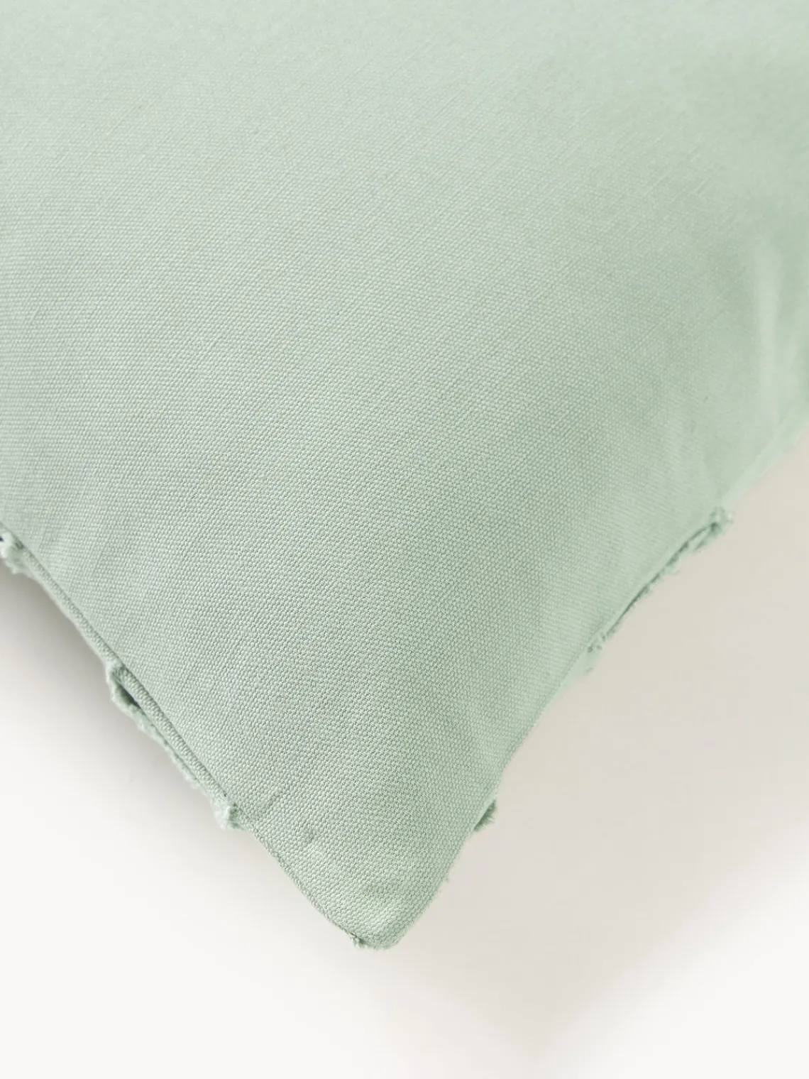 Cojines Decorativos|Mantas>Westwing Collection Funda de cojín artesanal Yann Verde salvia