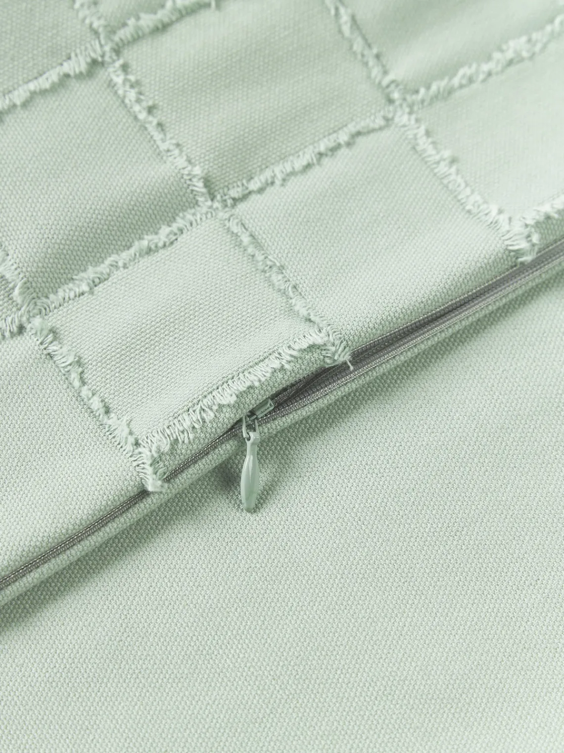 Cojines Decorativos|Mantas>Westwing Collection Funda de cojín artesanal Yann Verde salvia