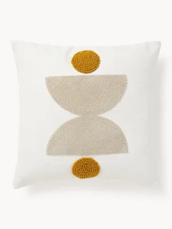 Best Funda de cojín bordada de algodón texturizada Izad Mantas|Cojines Decorativos