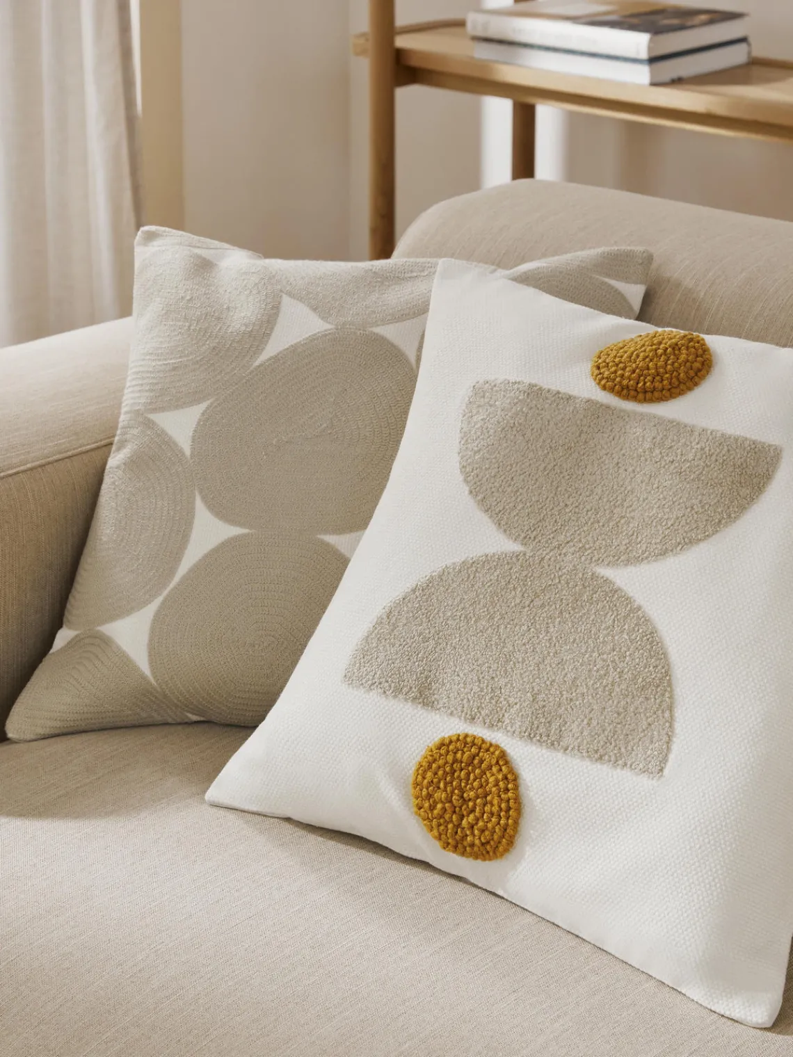 Best Funda de cojín bordada de algodón texturizada Izad Mantas|Cojines Decorativos