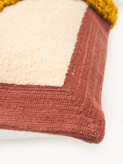 Outlet Funda de cojín bordada de algodón texturizada Reza Mantas|Cojines Decorativos