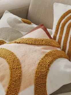 Outlet Funda de cojín bordada de algodón texturizada Reza Mantas|Cojines Decorativos