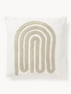 Clearance Funda de cojín bordada de algodón texturizada Vahid Mantas|Cojines Decorativos