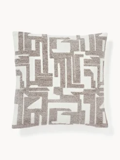 New Funda de cojín bordada de chenilla Fran Mantas|Cojines Decorativos