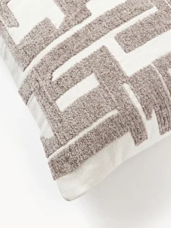 New Funda de cojín bordada de chenilla Fran Mantas|Cojines Decorativos