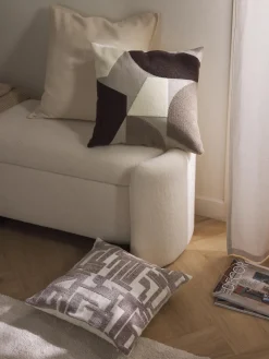 New Funda de cojín bordada de chenilla Fran Mantas|Cojines Decorativos