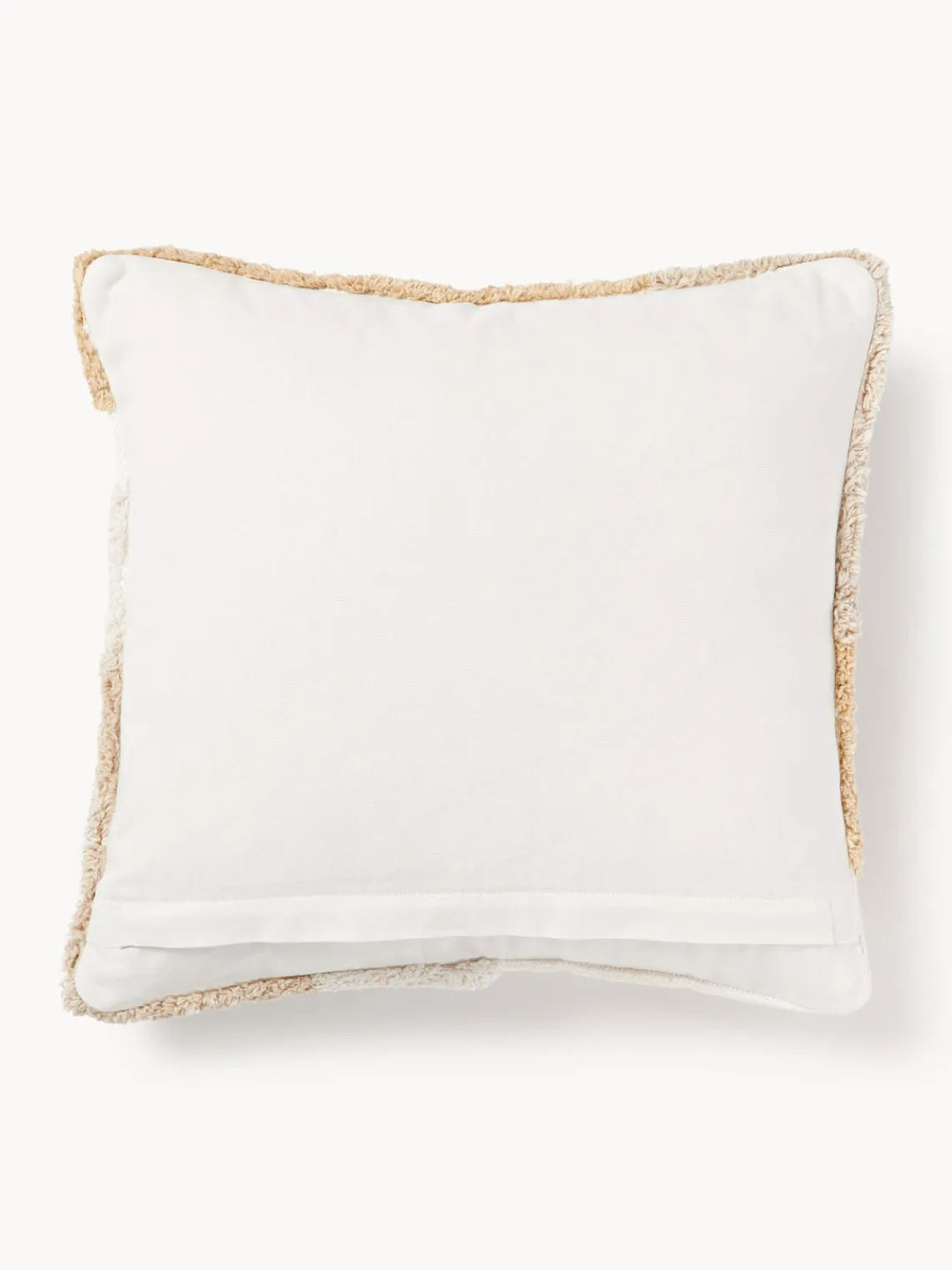 Cojines Decorativos|Mantas>Westwing Collection Funda de cojín capitoné con mechones decorativos Malu Tonos beige, blanco crema