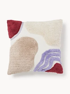 Online Funda de cojín capitoné con mechones decorativos Coraline Mantas|Cojines Decorativos