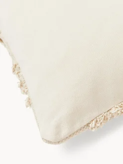 Hot Funda de cojín con adornos empenachados Yara Mantas|Cojines Decorativos