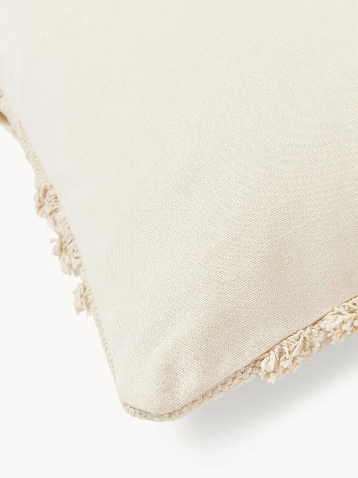 Hot Funda de cojín con adornos empenachados Yara Mantas|Cojines Decorativos