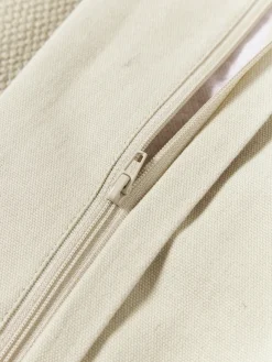 Cojines Decorativos|Mantas></noscript>Westwing Collection Funda de cojín con estampado abstracto Flick Verde oscuro, blanco crema