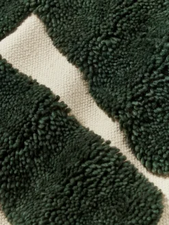 Cojines Decorativos|Mantas></noscript>Westwing Collection Funda de cojín con estampado abstracto Flick Verde oscuro, blanco crema