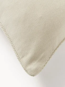 Cojines Decorativos|Mantas></noscript>Westwing Collection Funda de cojín con estampado abstracto Flick Azul oscuro, blanco crema