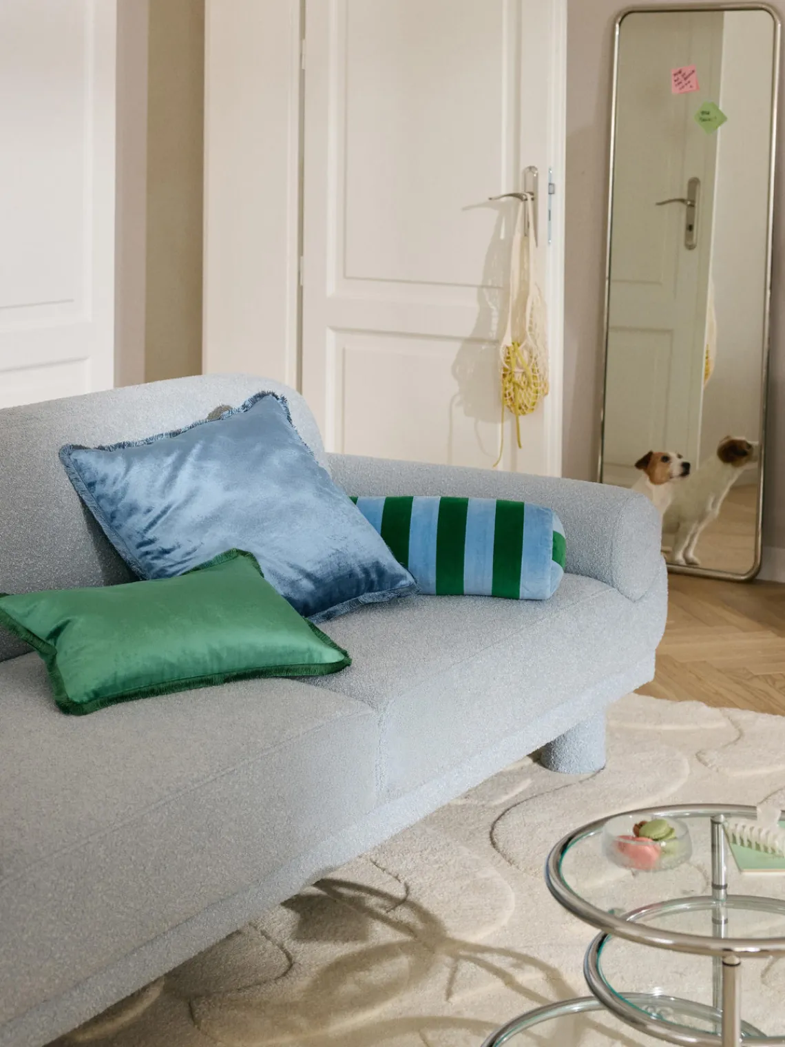 Cojines Decorativos|Mantas>Westwing Collection Funda de cojín con flecos Nikita Verde oscuro