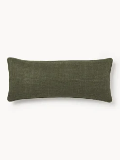 Cojines Decorativos|Mantas>Westwing Collection Funda de cojín con ribete Aya Verde oliva