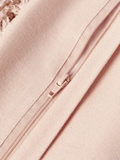 Cojines Decorativos|Mantas></noscript>Westwing Collection Funda de cojín de algodón Bell Rosa claro