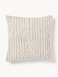 Cojines Decorativos|Mantas>Westwing Collection Funda de cojín de algodón Bell Greige