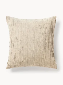 Discount Funda de cojín de algodón con plisado Artemis Mantas|Cojines Decorativos