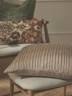 Discount Funda de cojín de algodón con plisado Artemis Mantas|Cojines Decorativos