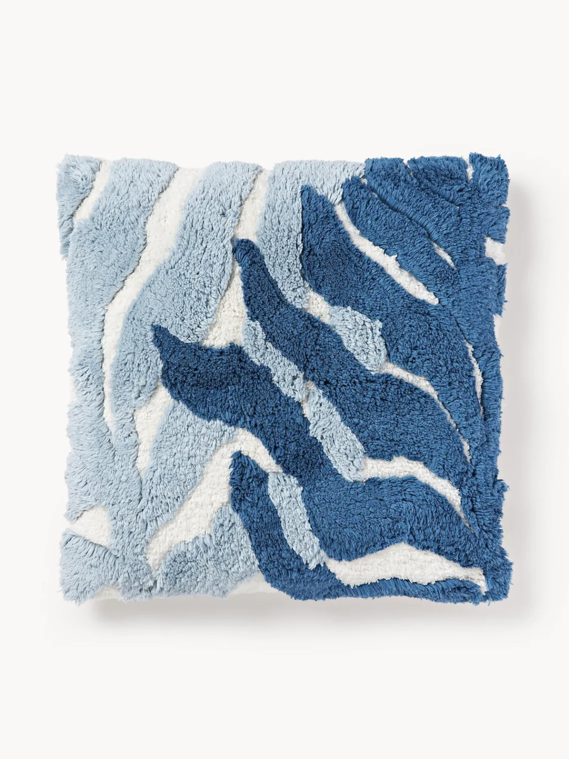 New Funda de cojín de algodón capitoné de motivo vegetal Sela Mantas|Cojines Decorativos