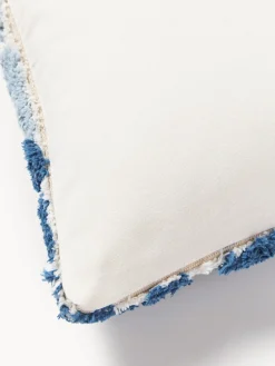 New Funda de cojín de algodón capitoné de motivo vegetal Sela Mantas|Cojines Decorativos