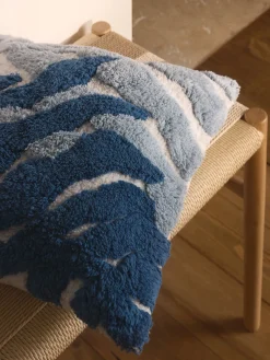 New Funda de cojín de algodón capitoné de motivo vegetal Sela Mantas|Cojines Decorativos