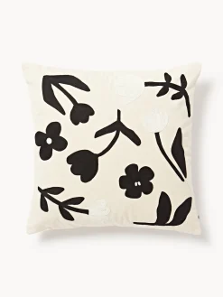 New Funda de cojín de algodón con motivo floral Rosita Cojines Decorativos|Mantas