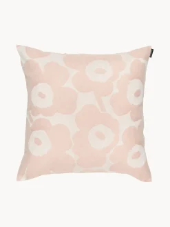 Cojines Decorativos|Mantas>Marimekko Funda de cojín de algodón estampado floral Pieni Blanco, beige claro