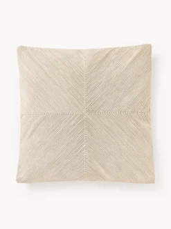 Funda de cojín de algodón texturizado Rino Mantas|Cojines Decorativos